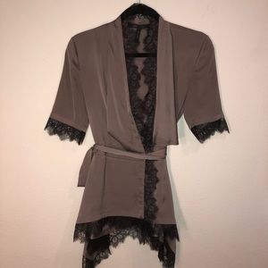 BCBG silk and lace blouse